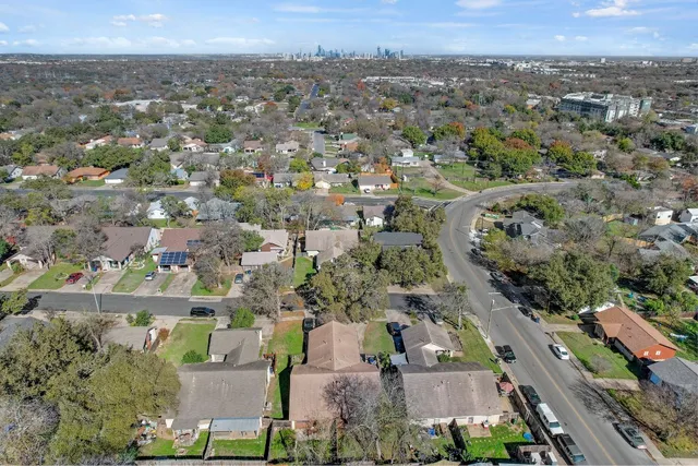 an aerial view of a city