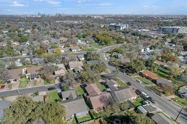 an aerial view of a city