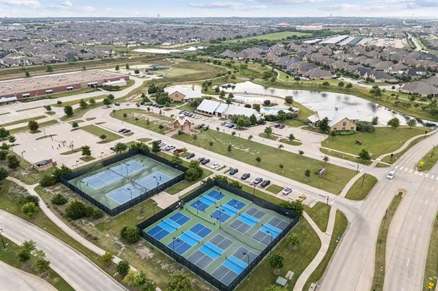 an aerial view of a city