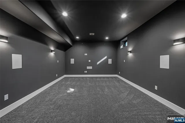 an empty room with an entryway