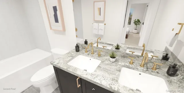a bathroom with a granite countertop sink a mirror and vanity