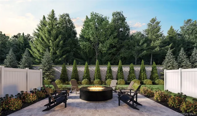 a outdoor living space with furniture and garden