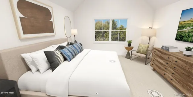 a bed room with a bed and a window