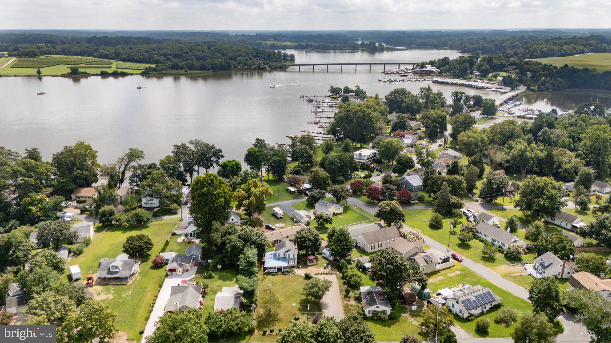 78 Riverview Avenue Earleville, MD 21919 - Photo 2 of 36 an aerial view of lake and residential houses with outdoor space