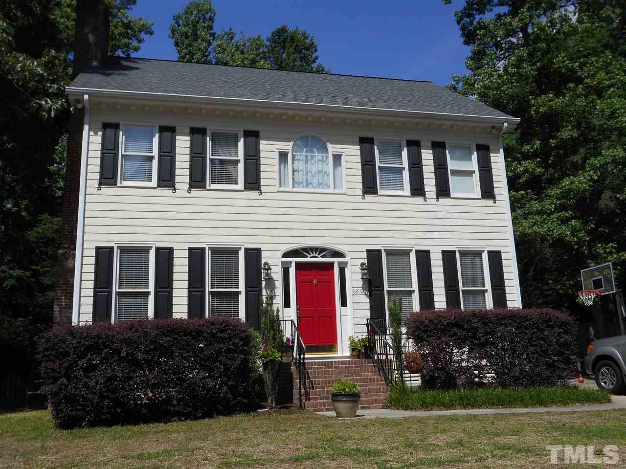 6809 Chasewick Circle Raleigh, NC 27615 - Photo 1 of 23 Beautiful traditional style home with classic shutters and a transom and side lights surrounding the front door. Home is set a bit above street level, gives it nice drive up appeal. Warm weather lawn grass, sodded last year, still coming in now.