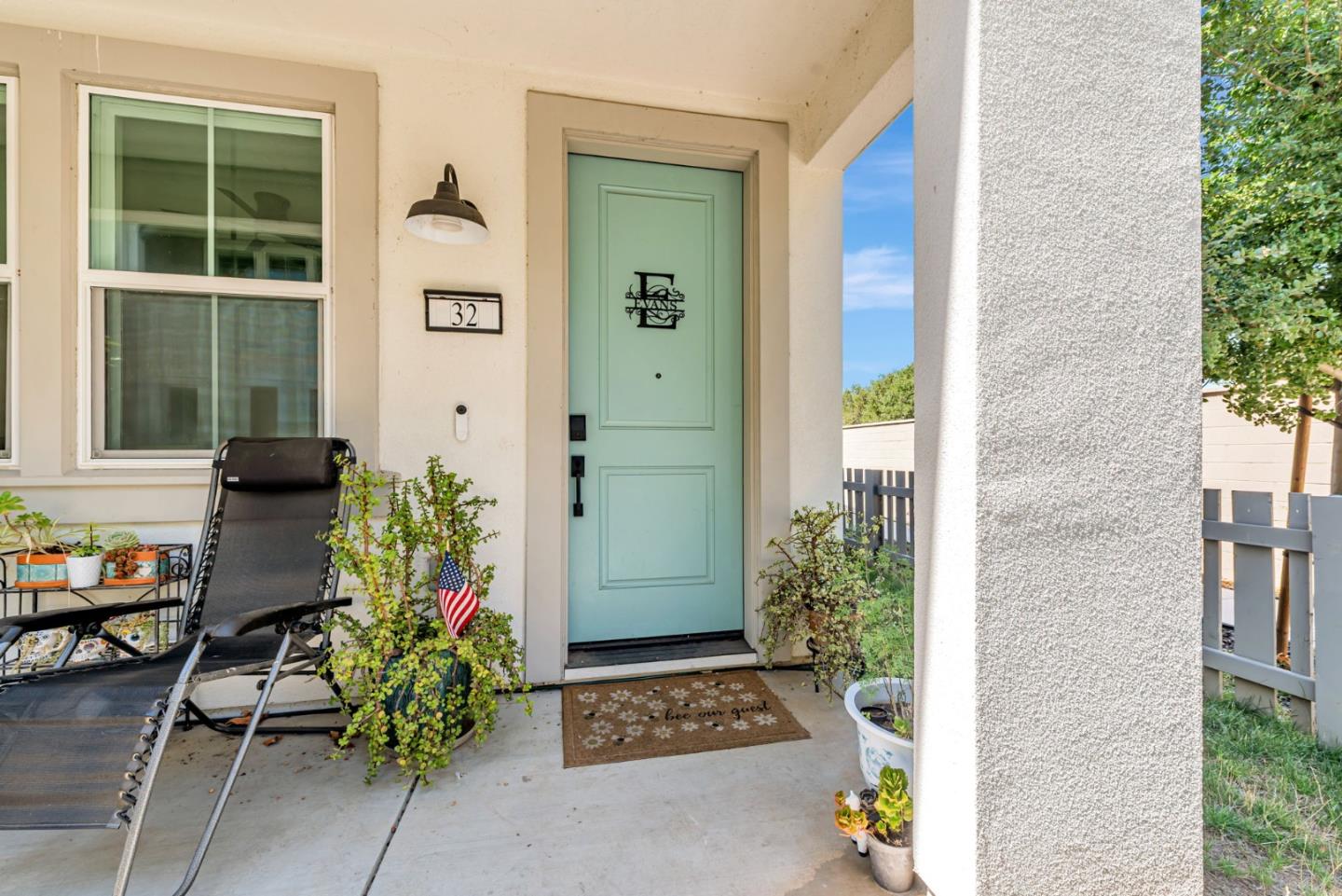 32 Seda Lane Morgan Hill, CA 95037 - Photo 6 of 37 a view of a porch with chairs and potted plants