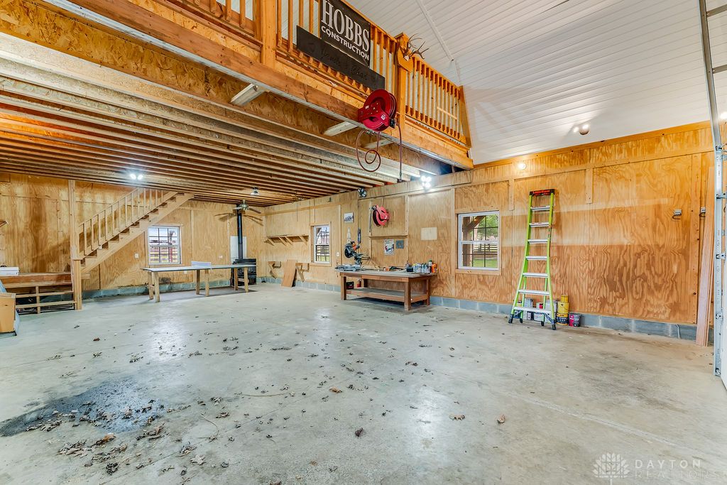 7400 Cook-Jones Road Waynesville, OH 45068 - Photo 64 of 72 This spacious interior offers an ideal workshop or versatile utility space with abundant natural light.