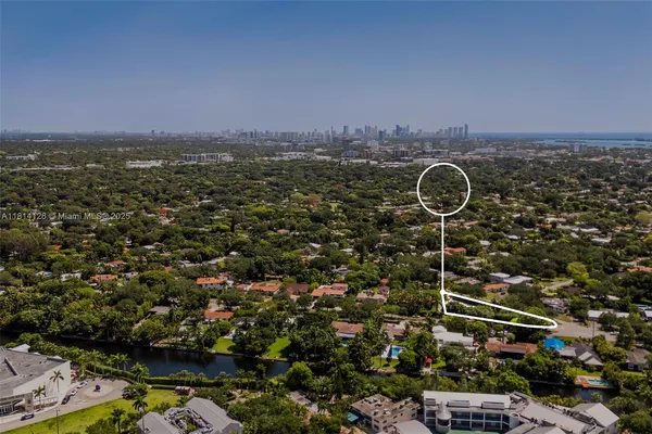 an aerial view of multiple house