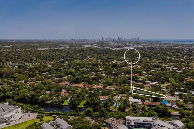 an aerial view of multiple house