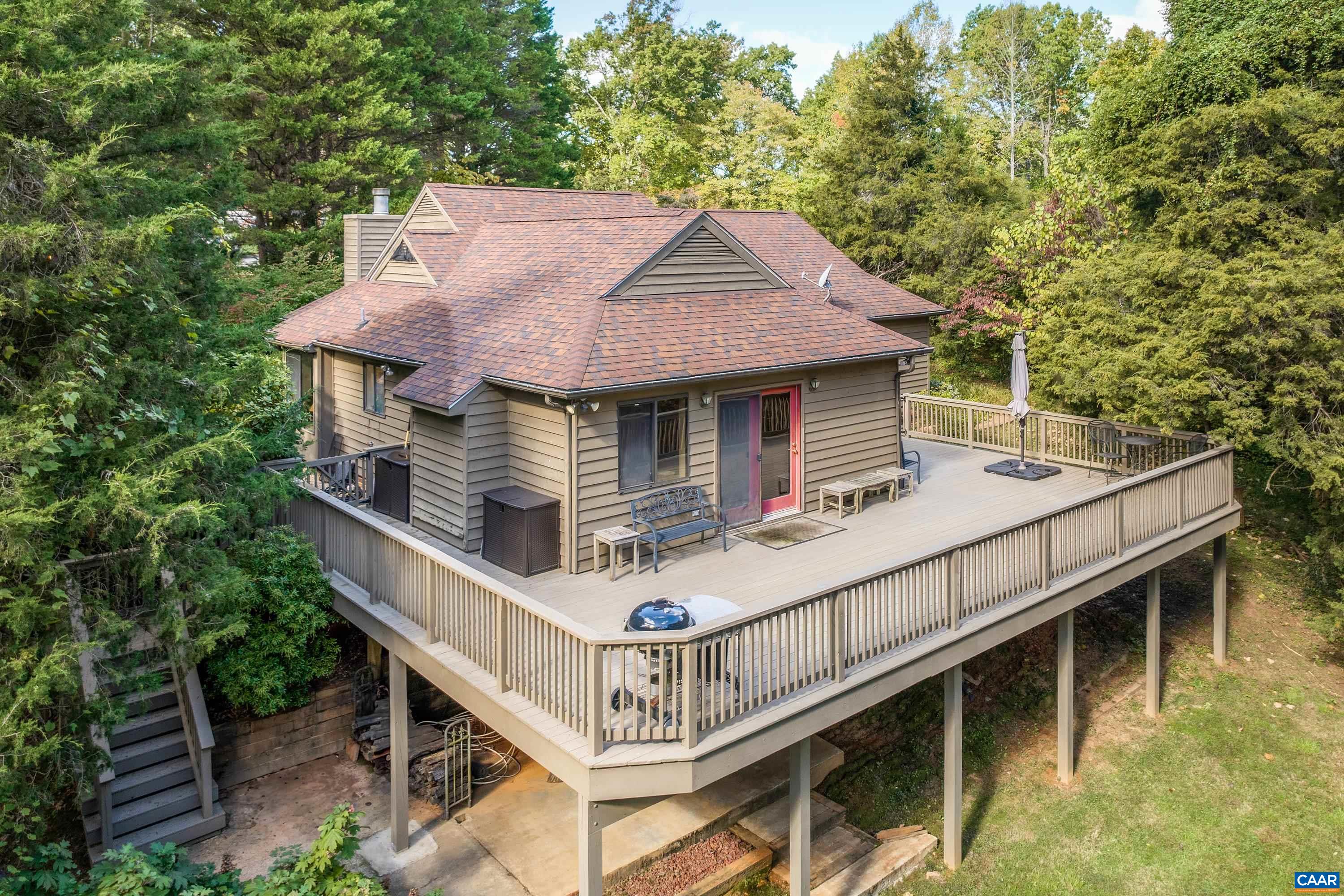1249 Timberbranch Court Charlottesville, VA 22902 - Photo 3 of 34 a aerial view of a house with roof deck front of house