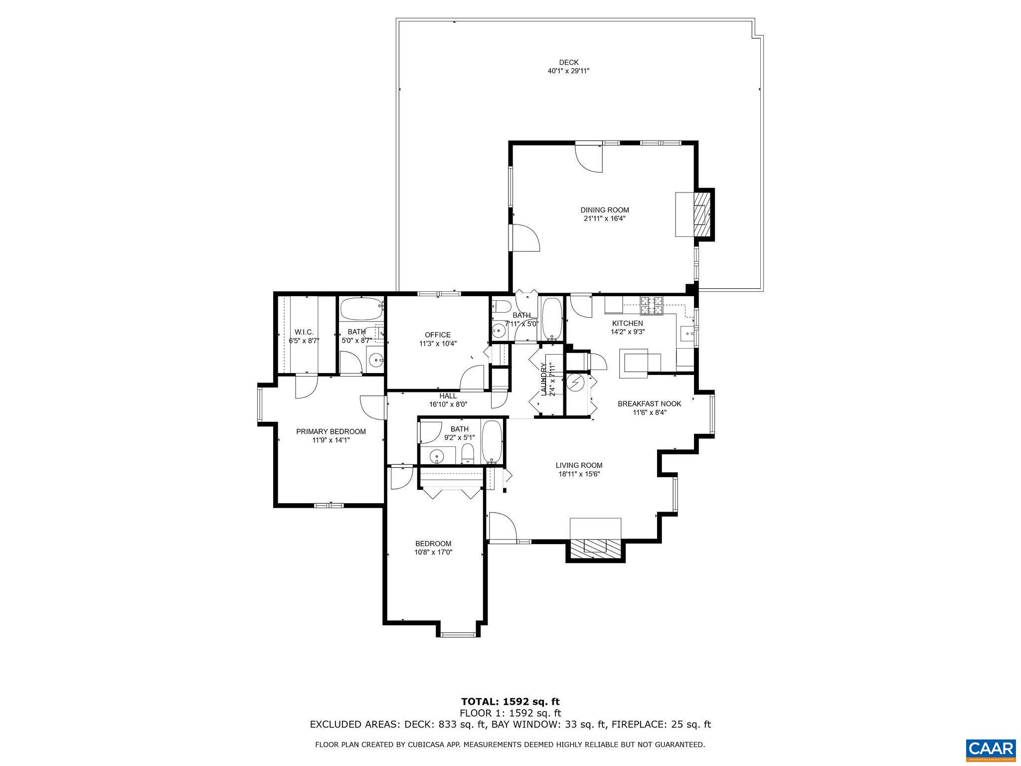 1249 Timberbranch Court Charlottesville, VA 22902 - Photo 34 of 34 a picture of a floor plan