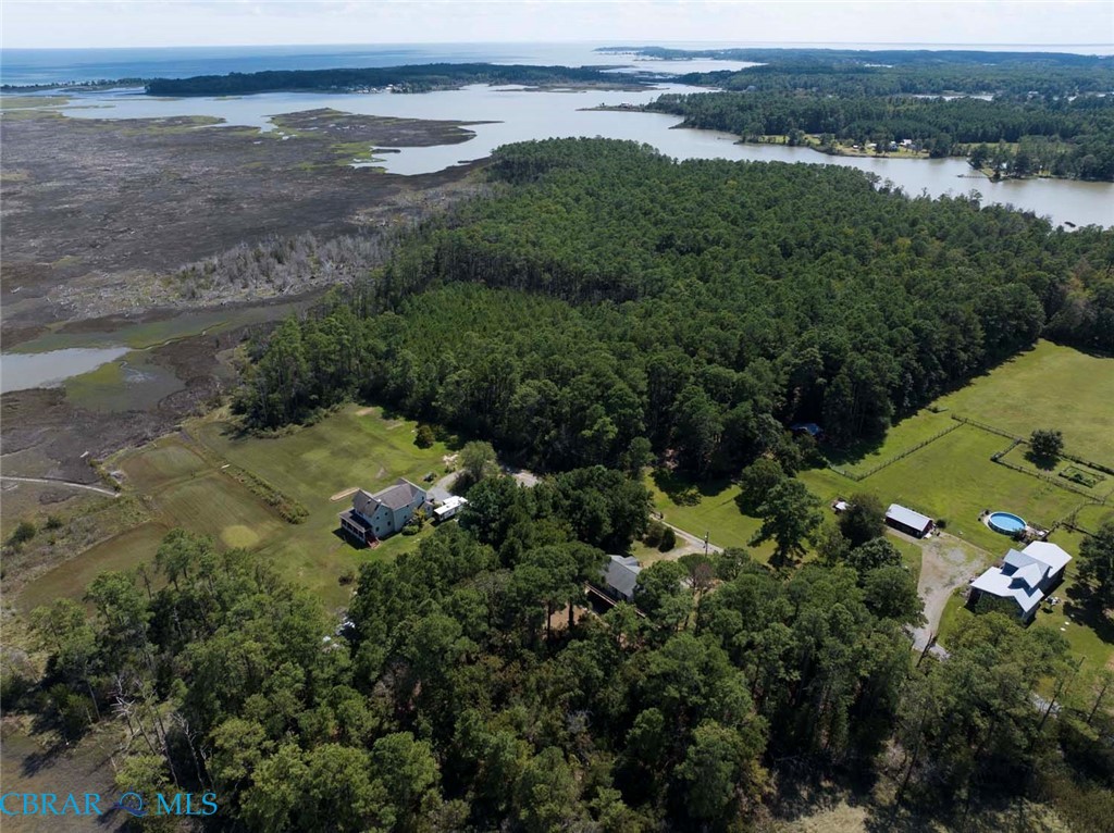 423 Kings Landing Road Onemo, VA 23130 - Photo 18 of 63 an aerial view of a houses with a lake view