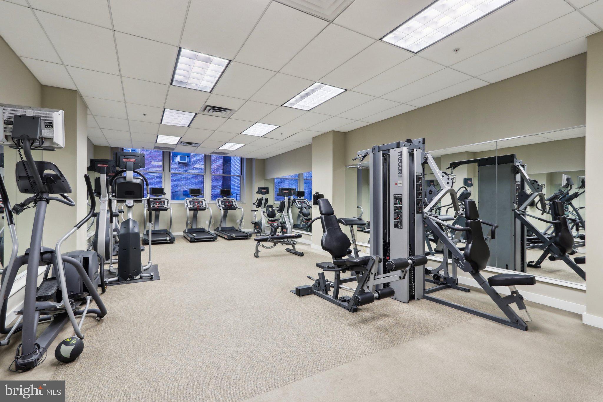 1101 Locust Street, Unit 8B Philadelphia, PA 19107 - Photo 32 of 36 a view of a room with gym equipment