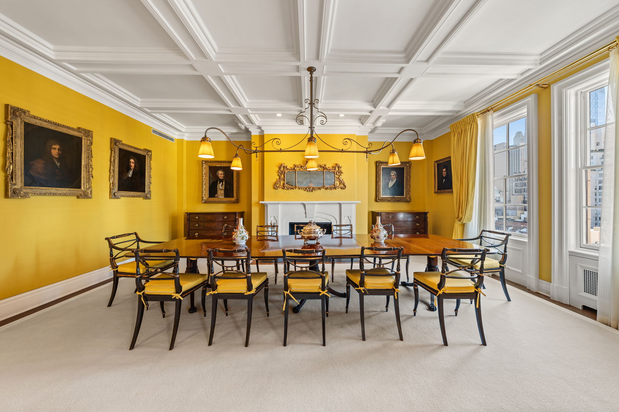 32 East 64th Street, Unit 9W Manhattan, NY 10065 - Photo 7 of 16 a view of a dining room with furniture window and outside view