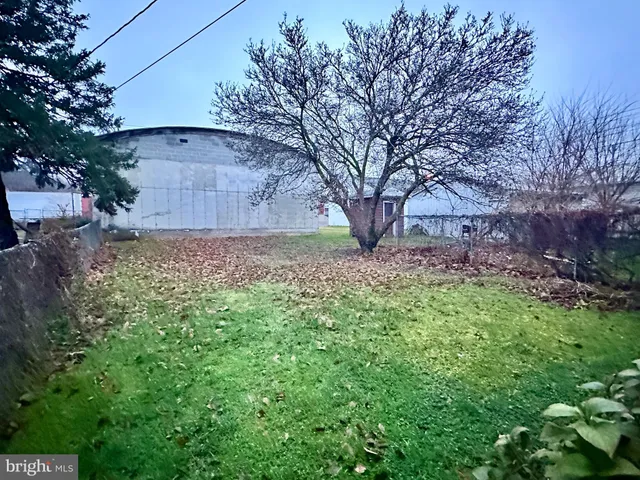 a view of backyard with green space