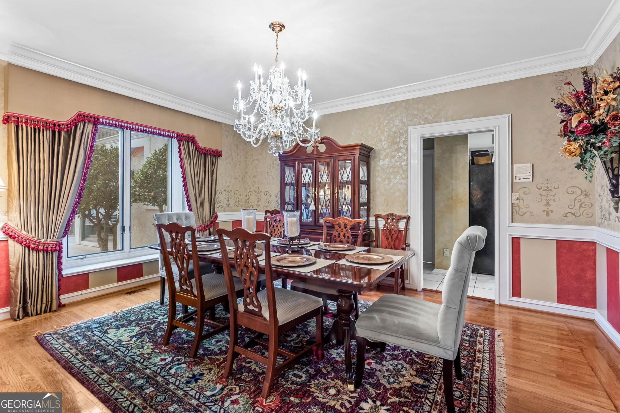 140 Thorne Ridge Trail Fayetteville, GA 30214 - Photo 11 of 44 a view of a dining room with furniture window and wooden floor