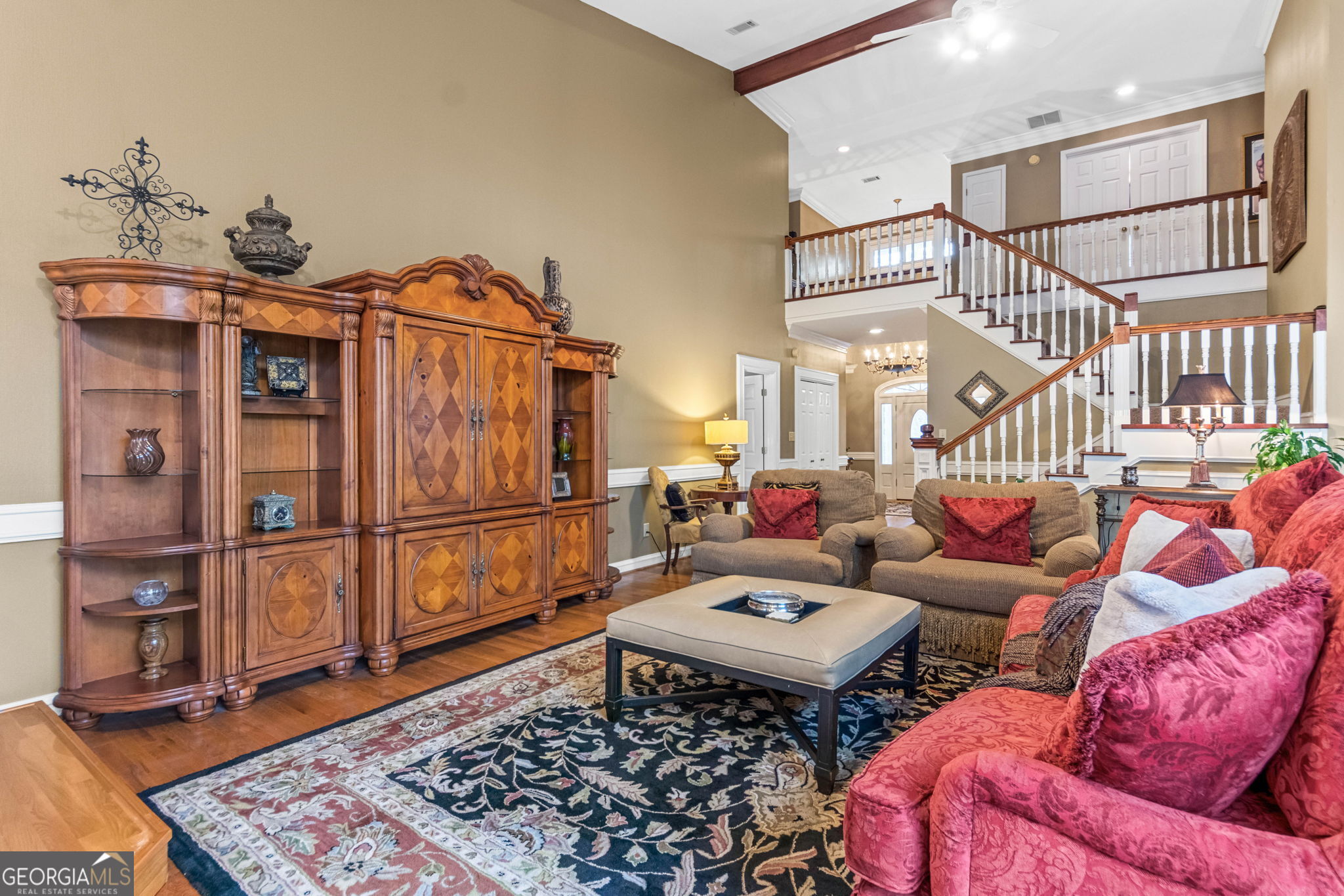 140 Thorne Ridge Trail Fayetteville, GA 30214 - Photo 9 of 44 a living room with furniture a rug and a table