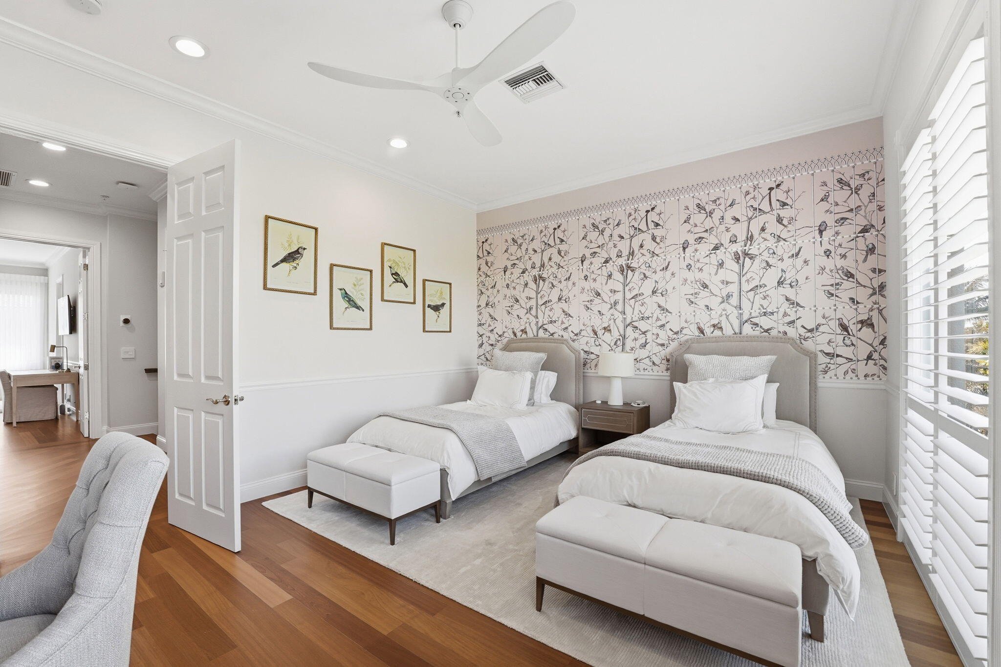 921 Osceola Drive, Unit 2 Boca Raton, FL 33432 - Photo 47 of 69 a bedroom with two beds and a couch