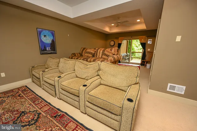 a view of a livingroom with furniture