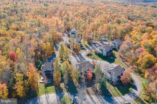 an aerial view of multiple house