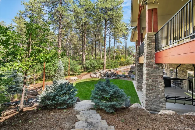 a view of porch with seating space