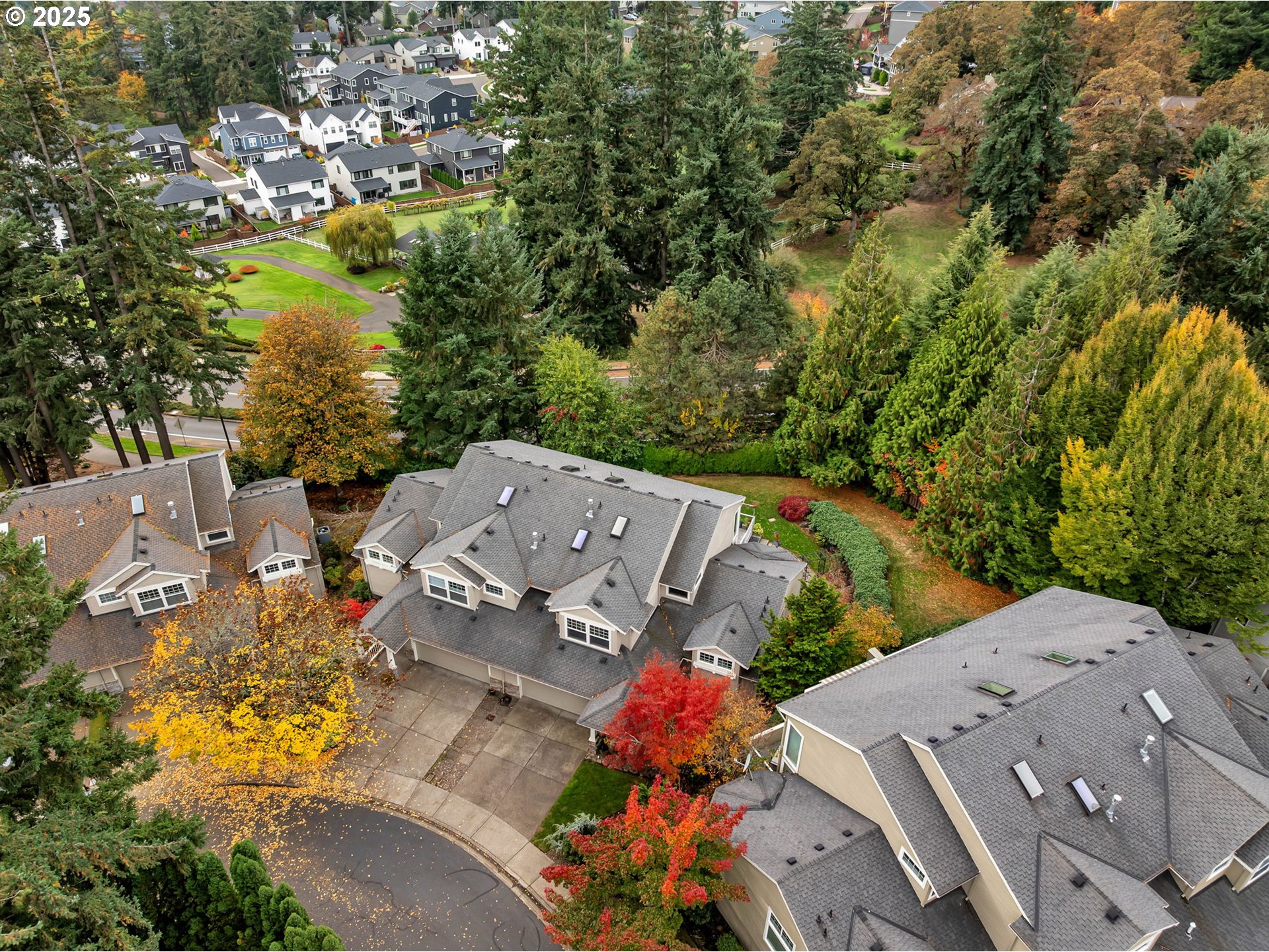 3496 Chaparrel Loop West Linn, OR 97068 - Photo 37 of 41 an aerial view of multiple houses with yard