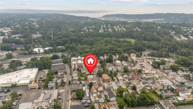 a view of a city and mountain
