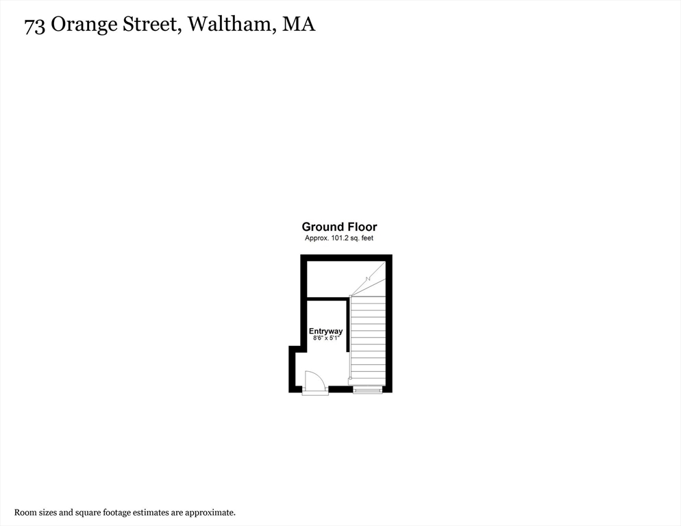 73 Orange Street, Unit 2 Waltham, MA 02453 - Photo 31 of 34 a picture of a floor plan