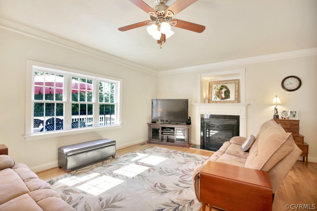 15311 River Road Chesterfield, VA 23838 - Photo 5 of 19 a living room with furniture a fireplace and a flat screen tv