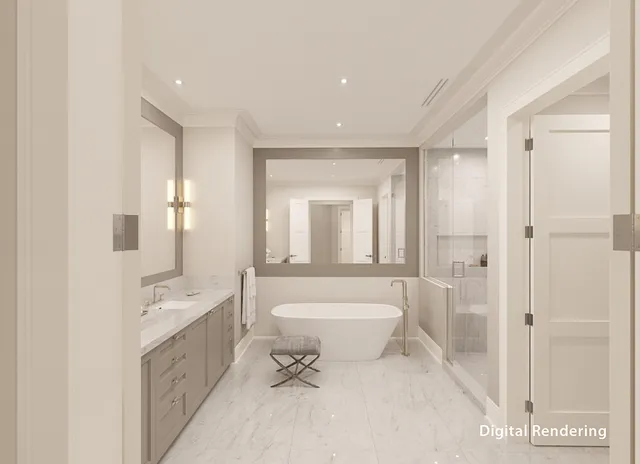 a spacious bedroom with a bed a couch and a window