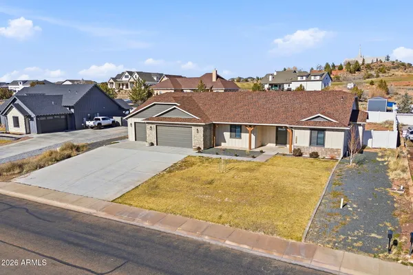 an aerial view of residential building with an ocean view
