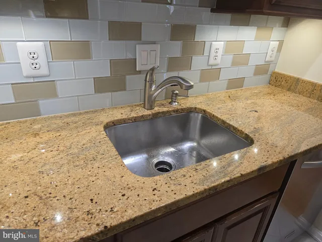 a close view of sink and tap