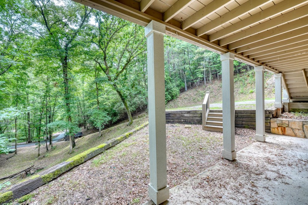 45 Mountain Stream Road Murphy, NC 28906 - Photo 5 of 33 a view of a room with porch and wooden stairs