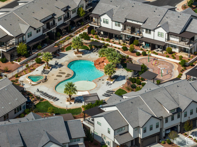 2600 Ocotillo Way, Unit 34 Santa Clara, UT 84765 - Photo 40 of 43 Aerial perspective of suburban area with a pool