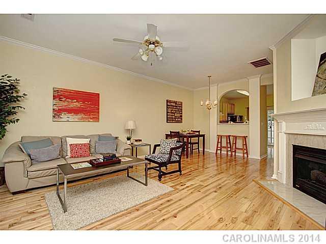 918 Azurine Circle, Unit 918 Fort Mill, SC 29708 - Photo 13 of 15 a living room with furniture and a fireplace