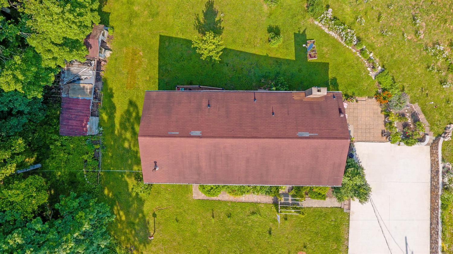 1494 Buffalo Mill Road Evington, VA 24550 - Photo 61 of 75 an aerial view of residential house with yard and swimming pool