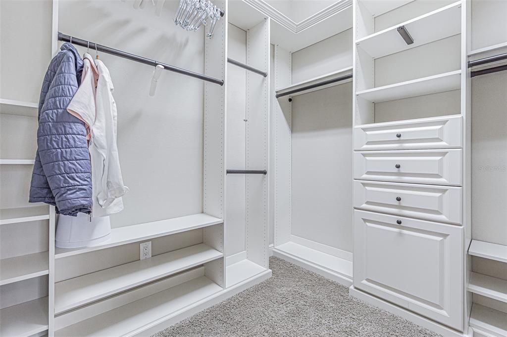 20411 Lace Cascade Road Land O Lakes, FL 34637 - Photo 20 of 44 a view of walk in closet with clothes and shoes
