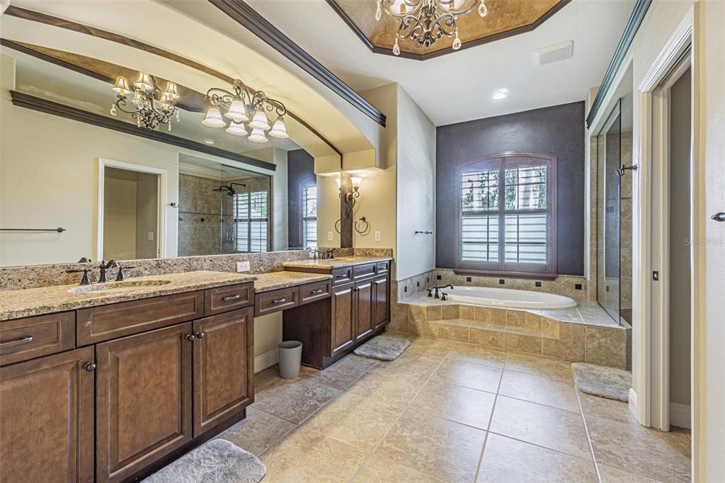 20411 Lace Cascade Road Land O Lakes, FL 34637 - Photo 21 of 44 a large bathroom with a large tub and sink