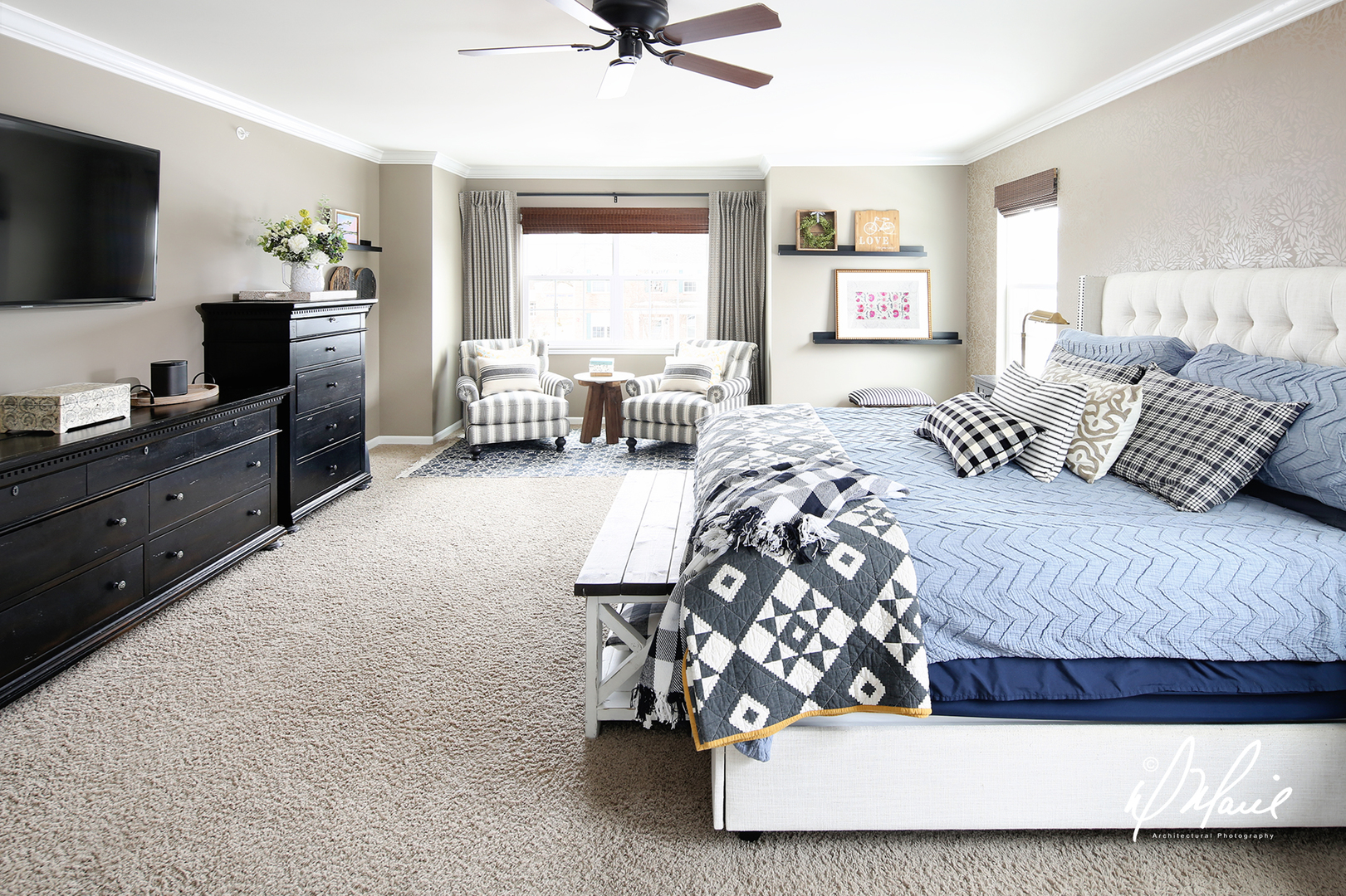 702 Amber Ridge Avenue Glen Ellyn, IL 60137 - Photo 14 of 26 a bedroom with a bed and a flat screen tv