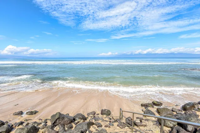 a view of an ocean and beach