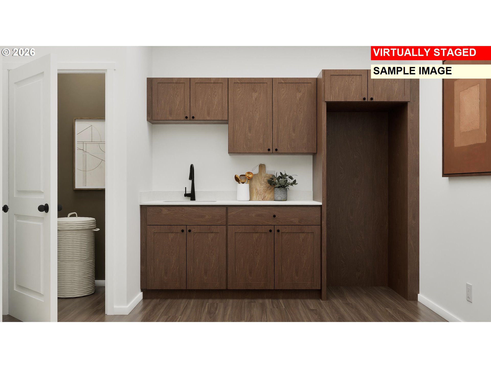 1083 Clemson Street Gervais, OR 97026 - Photo 19 of 25 a kitchen with a sink and cabinets