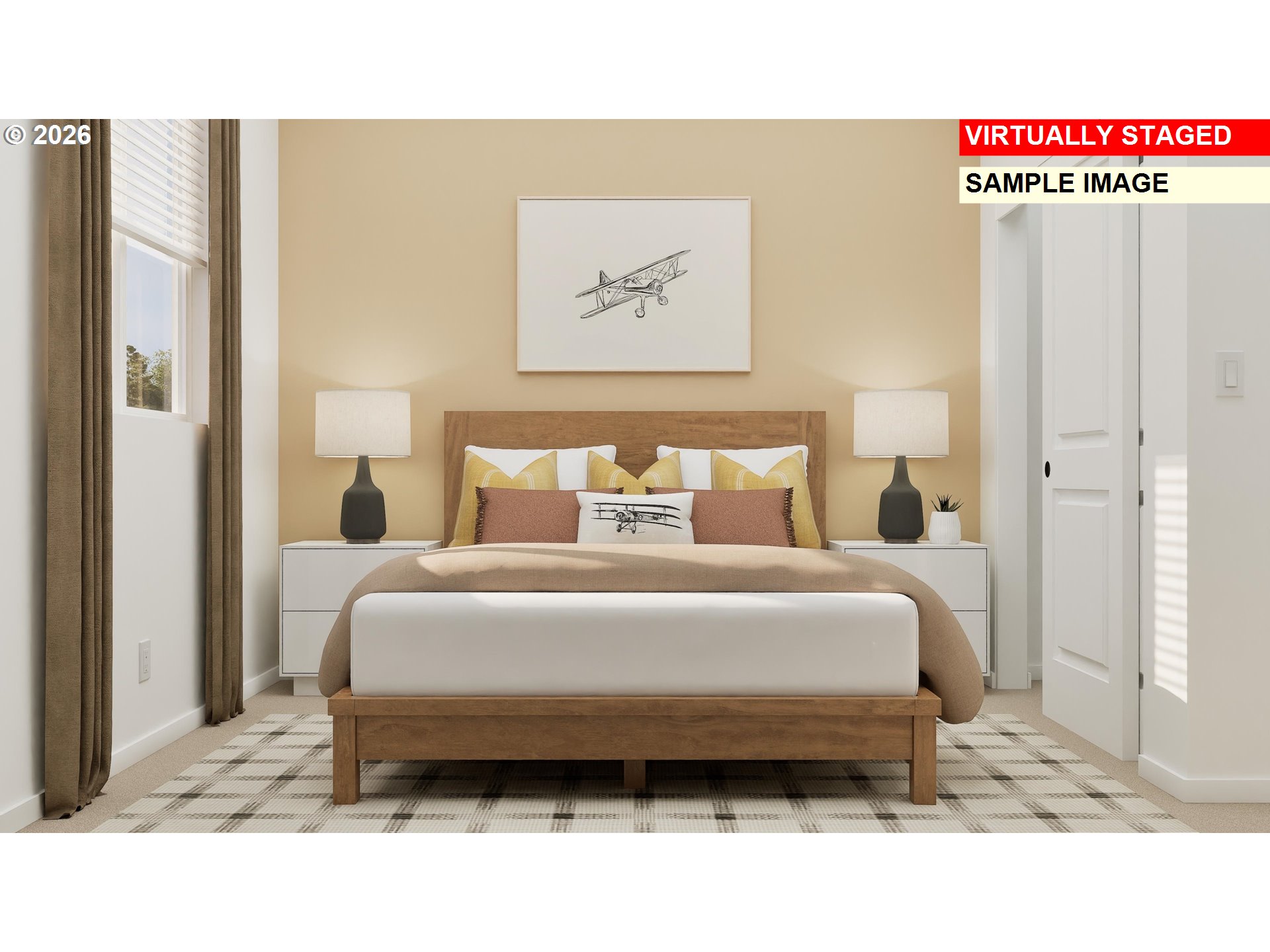 1083 Clemson Street Gervais, OR 97026 - Photo 4 of 25 a bedroom with a bed and a painting on the wall