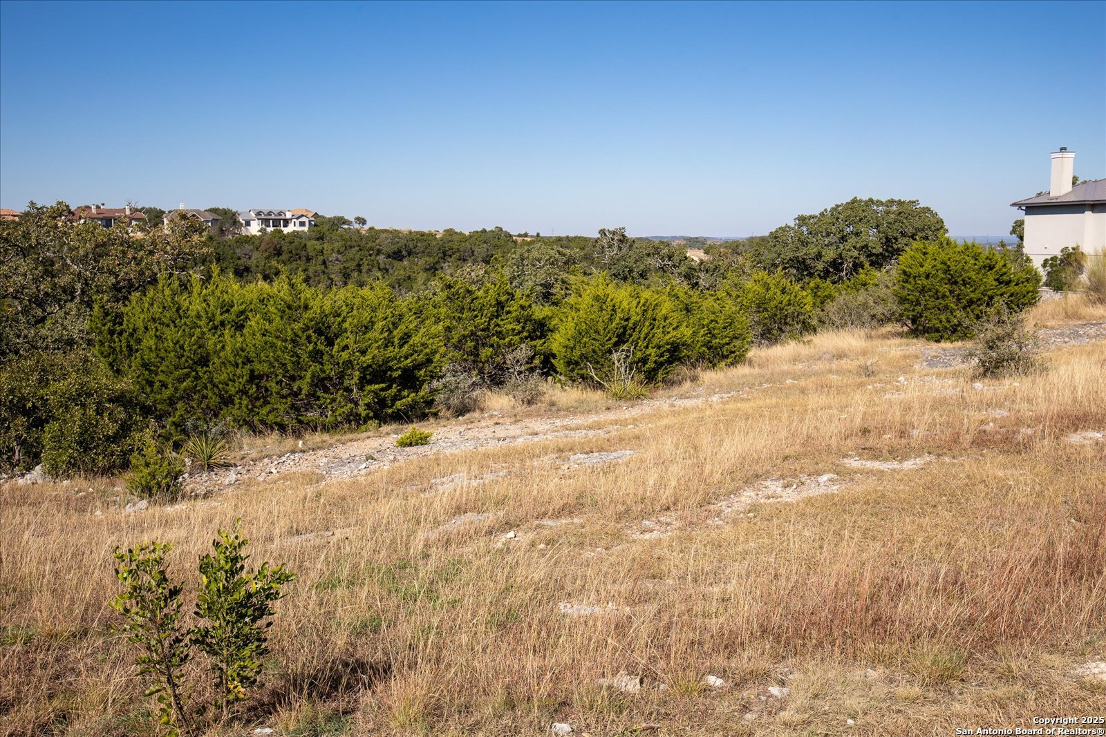 112 Towne View Circle Boerne, TX 78006 - Photo 17 of 29 a view of a dry yard with wooden fence
