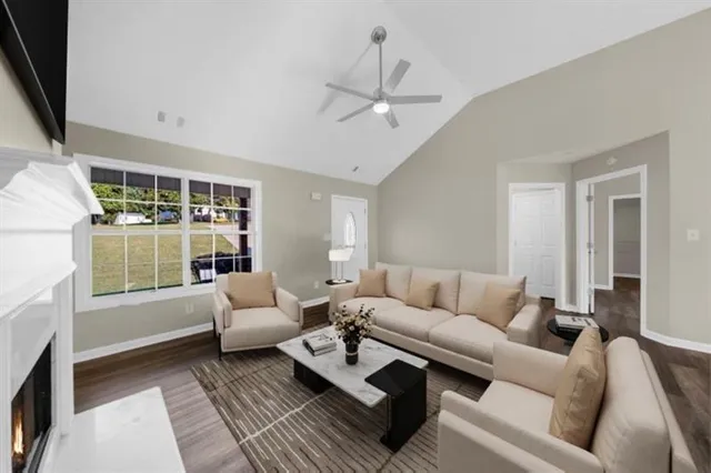 a balcony with wooden floor and fence
