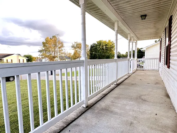 a view of a porch