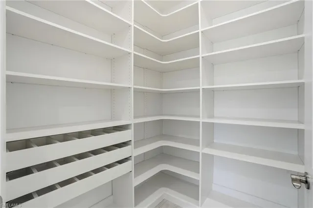 a view of room with cabinets