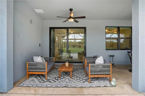 a outdoor space with furniture