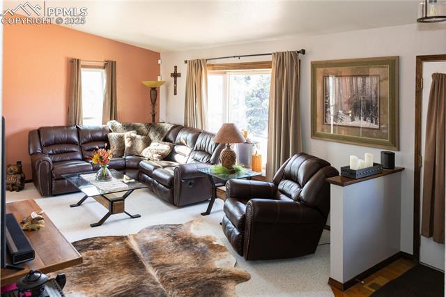 8115 Mustang Road Colorado Springs, CO 80908 - Photo 10 of 48 Living area with baseboards and carpet