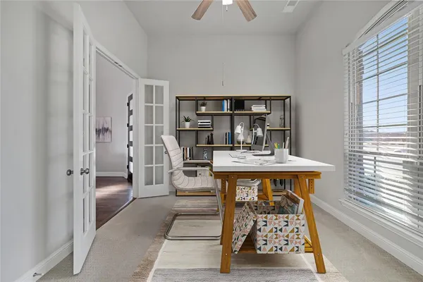 a very nice looking room with a large window