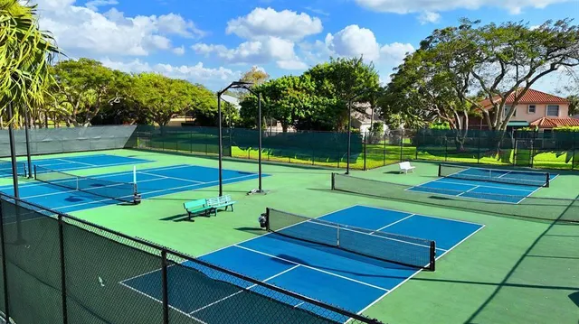 a view of a park with entertaining space